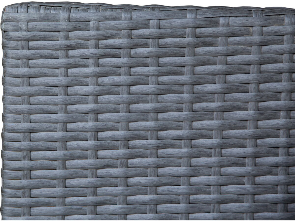 Salon de jardin bas en résine tressée "Diya" 3 places - Gris clair