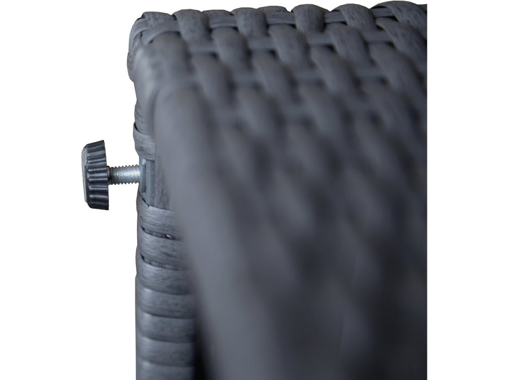 Salon de jardin bas en résine tressée "Diya" 3 places - Gris clair