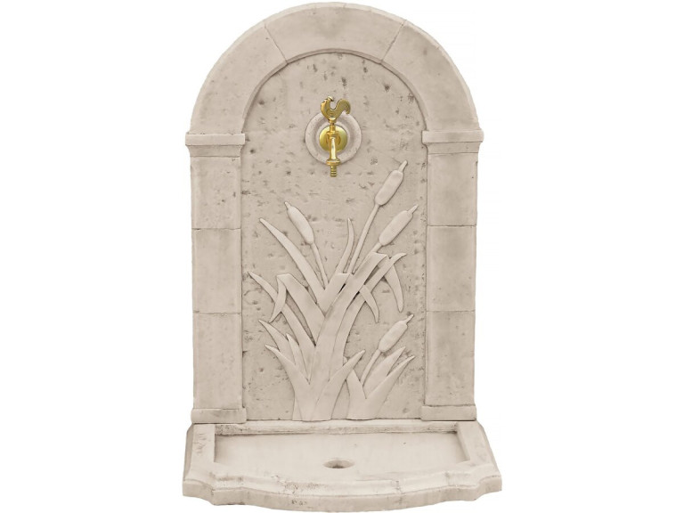 Fontaine "ROSEAU" - en pierre reconstituée - 62 x 42 x 93 cm