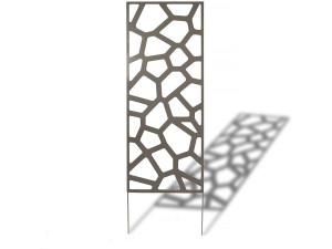 Panneau décoratif - " Stone" - Lot de 4 - 0.60 x 1.50 m - Taupe