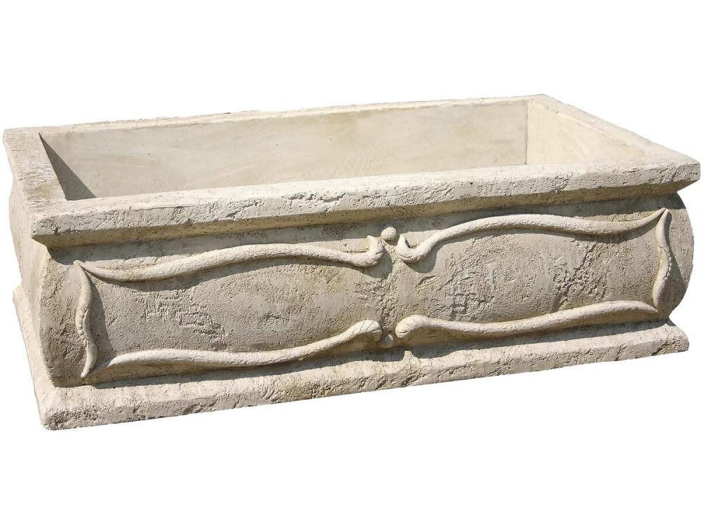 Grande jardinière "Verone - en pierre - 50 x 100 x 30 cm