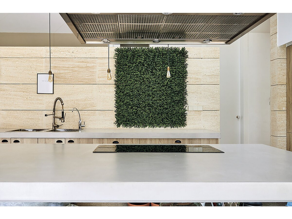 Panneau végétal - " Vertical Buxus " - Lot de 4 - 1.00 x 1.00 m - Vert