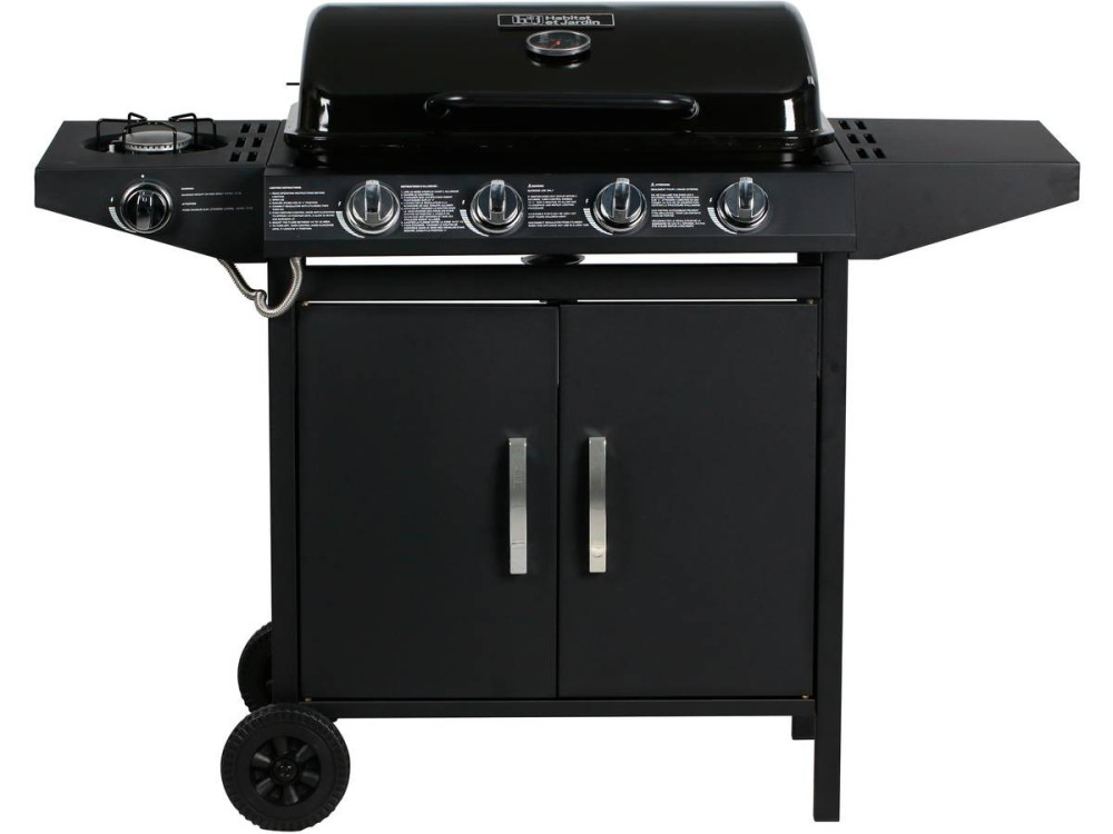 Barbecue gaz "Festa 5" - 5 brûleurs dont 1 latéral - 12.9 Kw- Noir