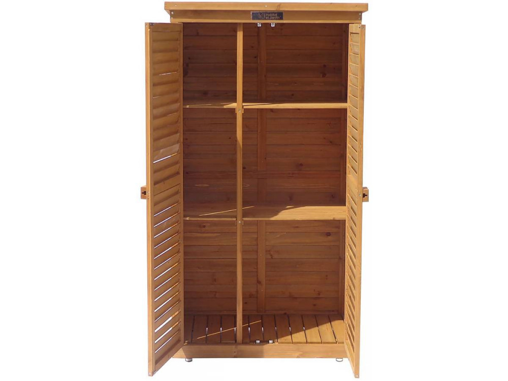 Armoire de jardin "Space" - 87 x 46.5 x 160 cm - Marron