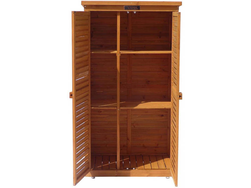 Armoire de jardin "Space" - 87 x 46.5 x 160 cm - Marron