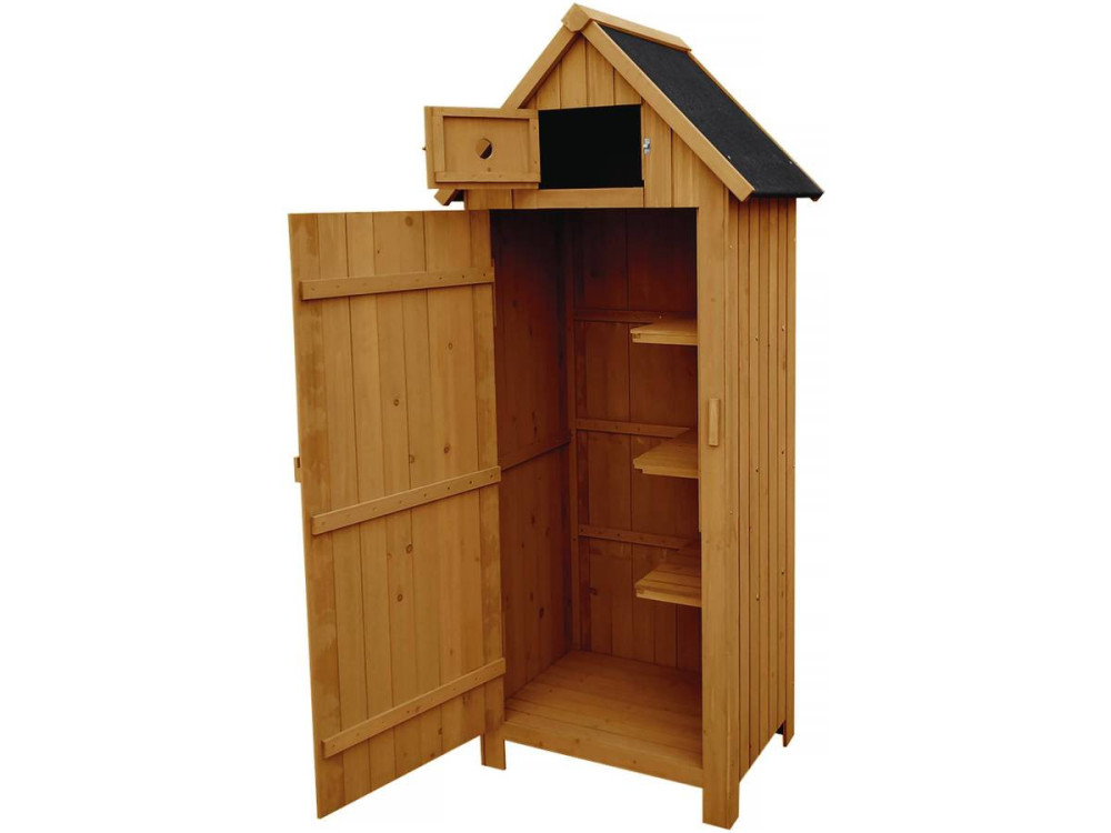 Armoire de jardin "Cabanon" - 77 x 54.5 x 179 cm - Marron