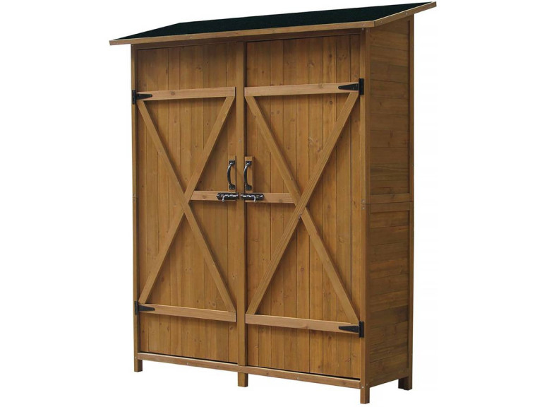 Armoire de jardin "Espacio" - 140 x 49 x 162 cm - Marron