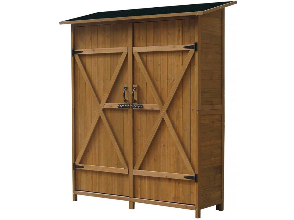 Armoire de jardin "Espacio" - 140 x 49 x 162 cm - Marron
