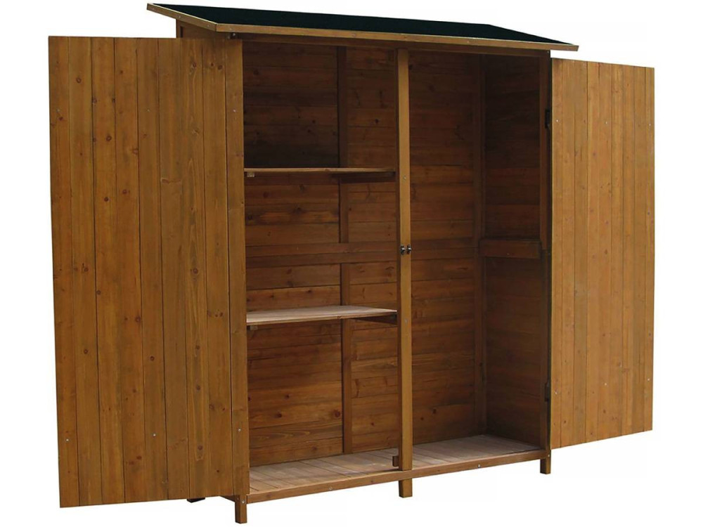 Armoire de jardin "Espacio" - 140 x 49 x 162 cm - Marron
