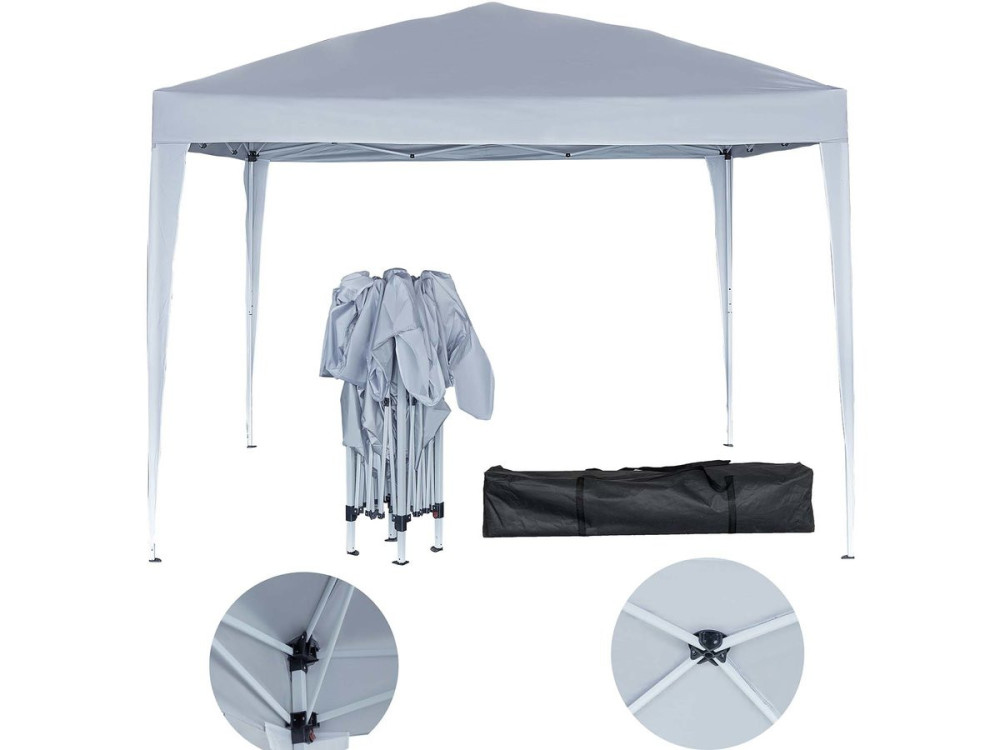 Tonnelle de jardin pliante "Svetlana 4" - 12 m² - 3 x 4 m - Blanc