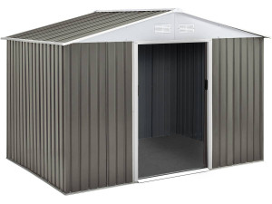 Abri de jardin métal "Dallas" - 5,29 m2 (4,83 m2 au sol) - Taupe