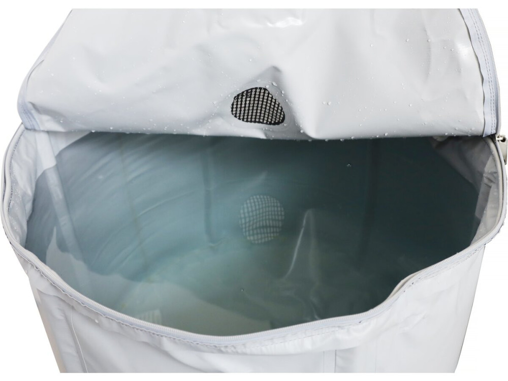 Abri jardin métal "Dallas" - 4.07 m² avec gouttière et récupérateur d'eau - Taupe