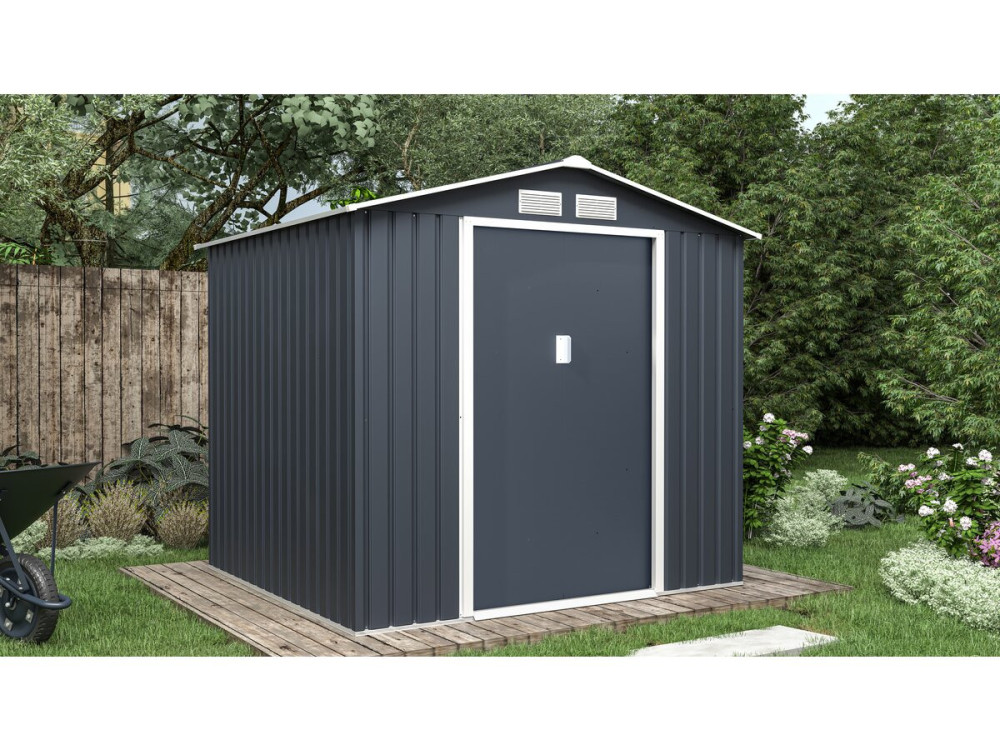 Abri de jardin métal "Vegas" - 4,07 m² - Gris