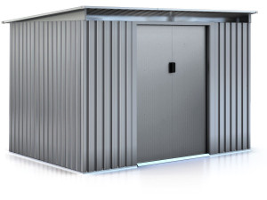 Abri de jardin métal toit plat "Texas" - 4,72 m² - Gris