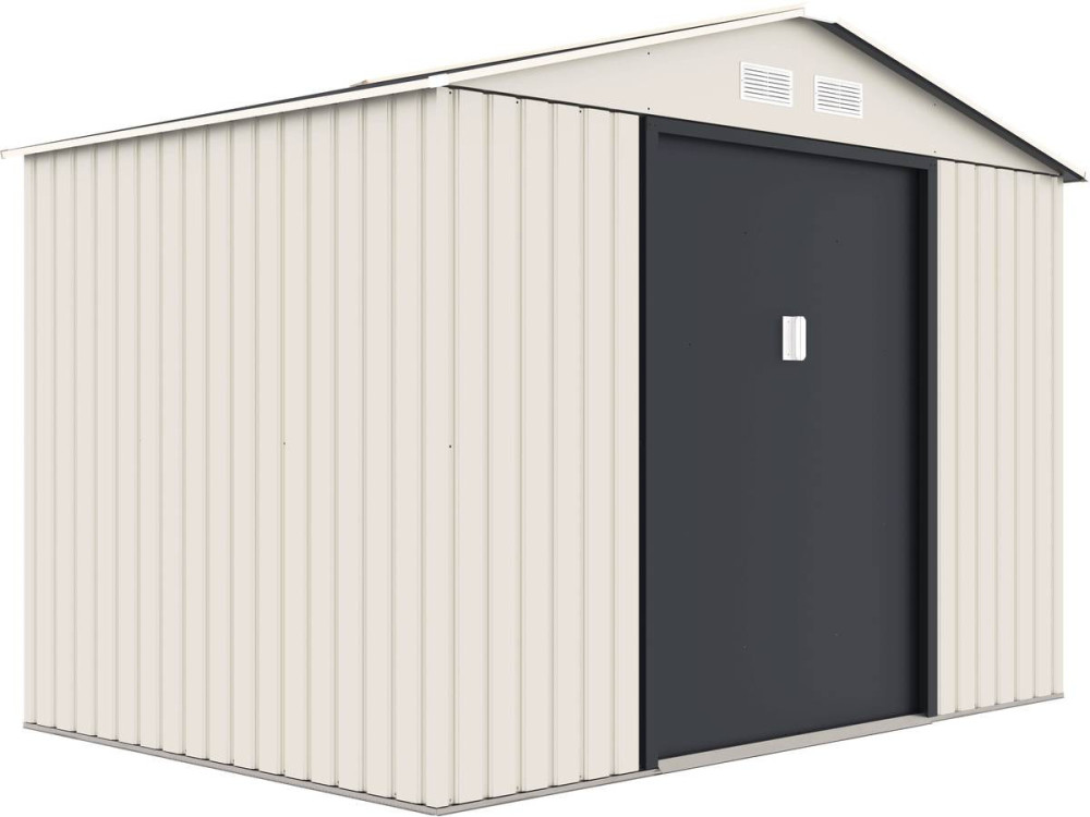 Abri de jardin métal "Nebraska" - 5,29 m2 (4,83 m2 au sol) - Beige