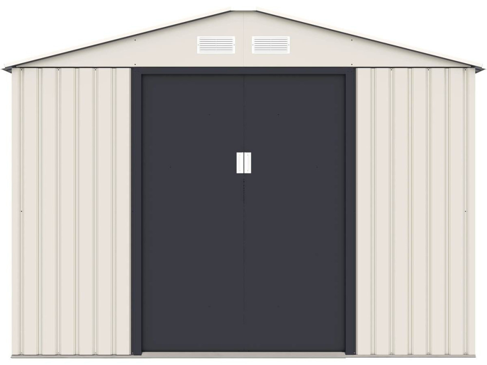 Abri de jardin métal "Nebraska" - 5,29 m2 (4,83 m2 au sol) - Beige