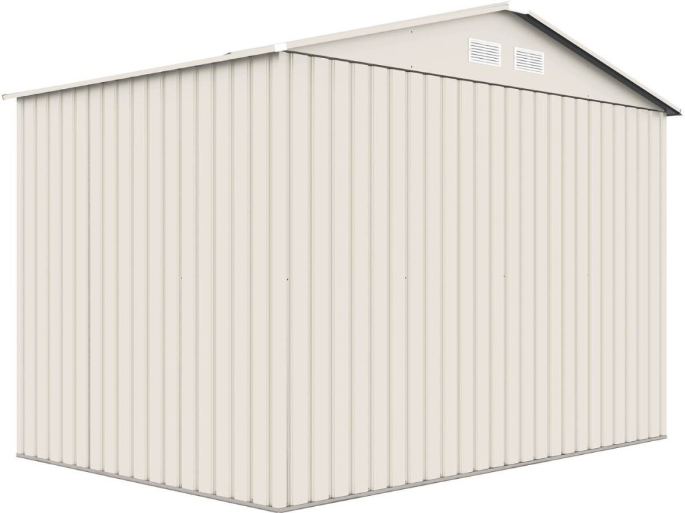 Abri de jardin métal "Nebraska" - 5,29 m2 (4,83 m2 au sol) - Beige