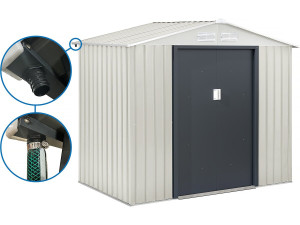 Abri de jardin métal "Nebraska" - 2,71m² avec gouttière