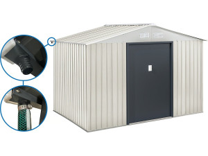 Abri de jardin métal "Nebraska" - 5,29m² avec gouttière