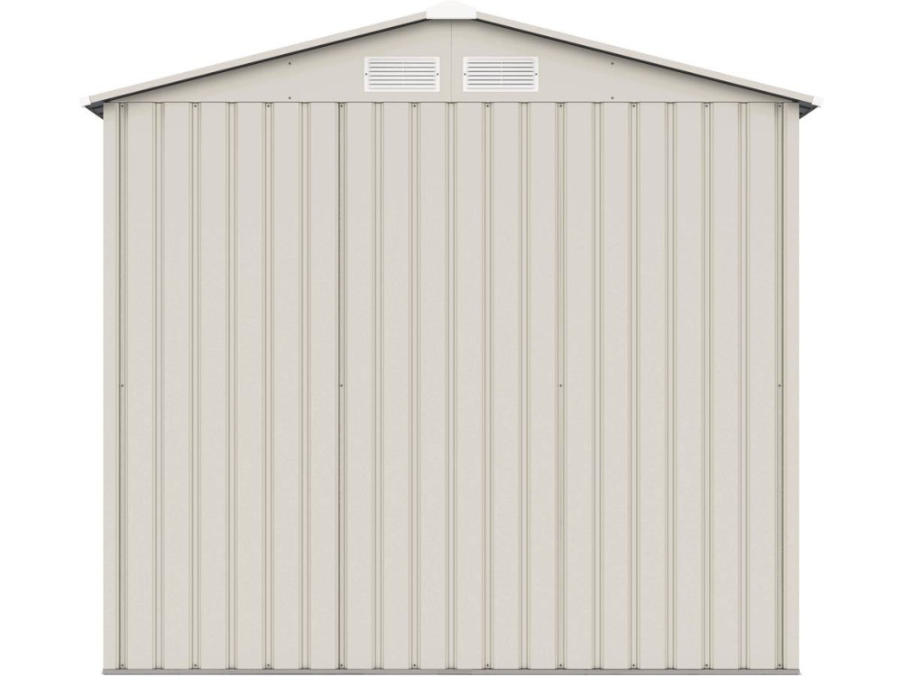Abri de jardin métal "Nebraska" - 2.71 m² - Beige/gris anthracite
