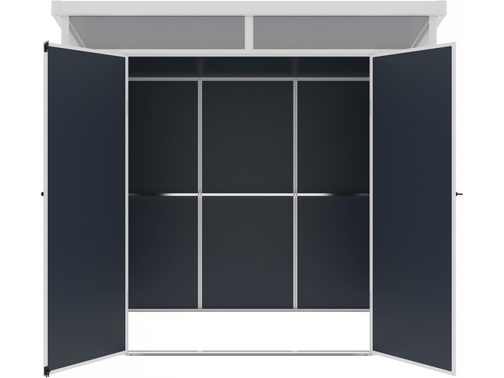 Abri de jardin "Detroit" en résine - Gris - 4.54m² - 1.91 x 2.38 m
