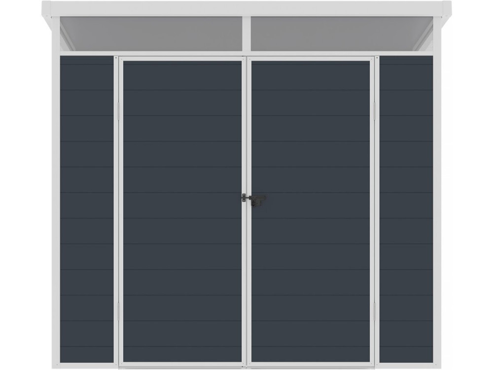 Abri de jardin "Detroit" en résine - Gris - 4.54m² - 1.91 x 2.38 m