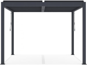 Pergola bioclimatique en aluminium "Windsor" - 3 x 3 m - Anthracite