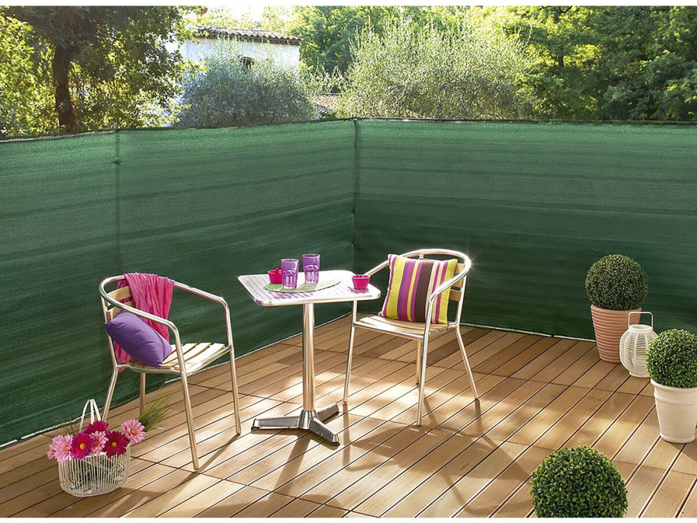 Natte brise-vue tissée - " Supratex "- 1.50 x 25 m - Vert