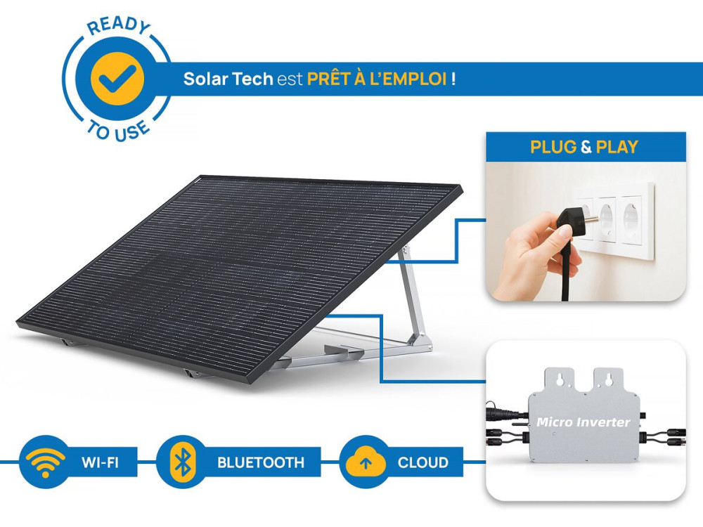 Panneau solaire 400w "Solar Tech"  plug and play - Kit de démarrage