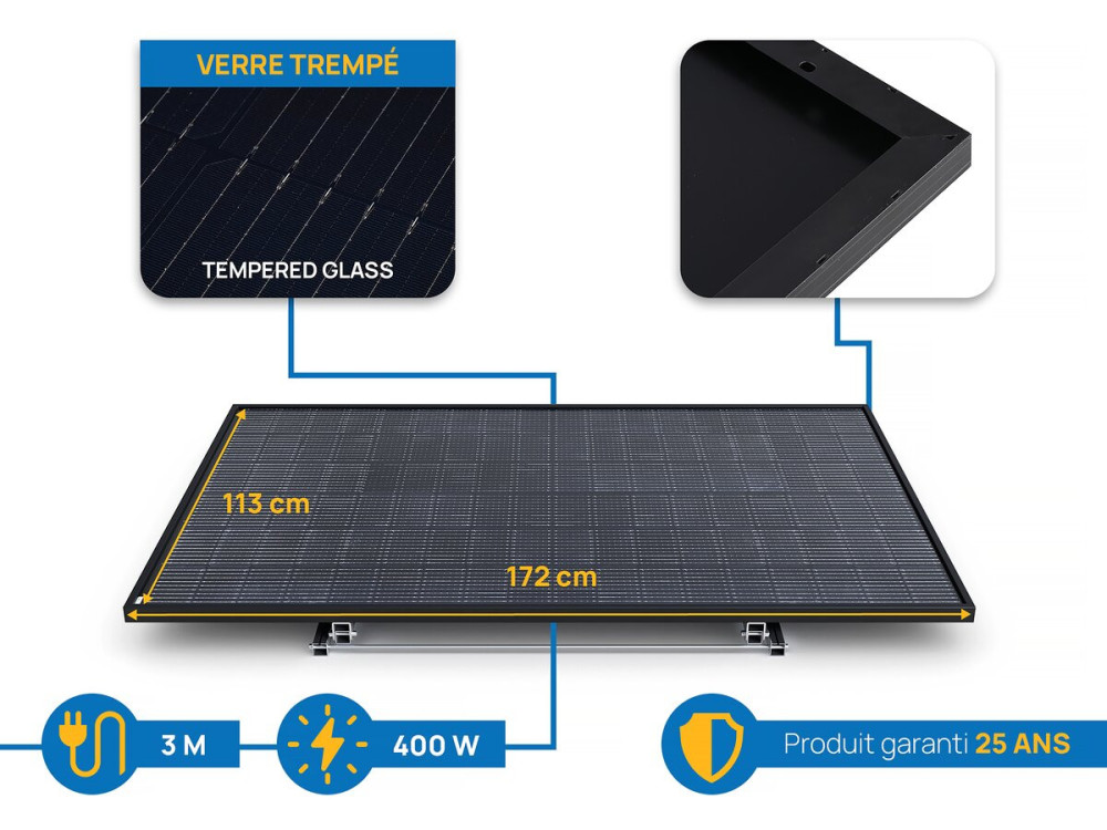 Panneau solaire 400w "Solar Tech"  plug and play - Kit de démarrage