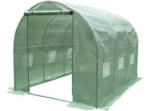 Serre tunelle de jardin 3 x 2 m  "Lys" - 6 m² - 130g - Vert
