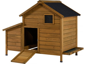 Poulailler avec pondoir en bois "Cocotte" - Marron