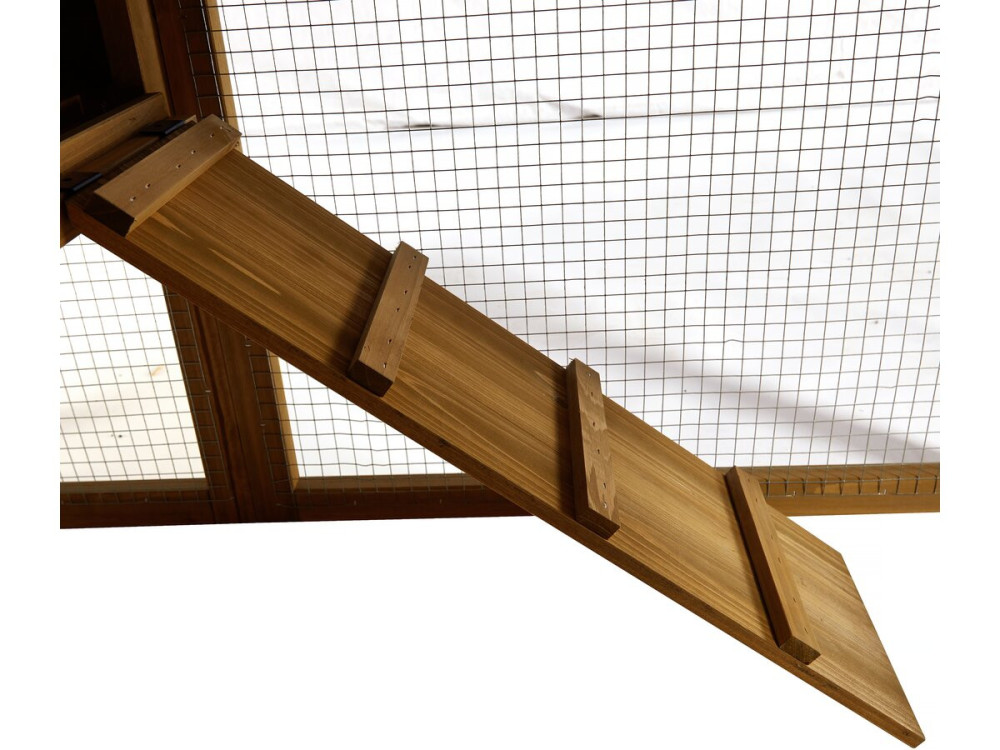 Poulailler avec pondoir en bois "Clochette" - Marron