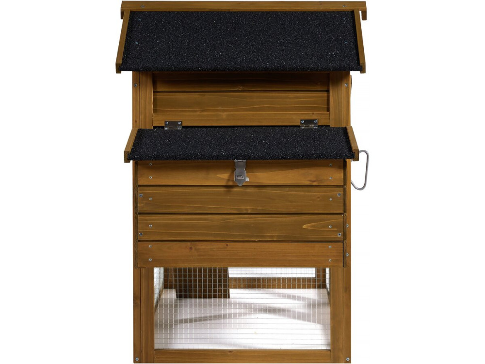 Poulailler avec pondoir en bois "Clochette" - Marron