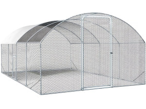 Enclos à poules dôme 15 m² parc grillagé "Cocorico" - 5 x 3 m - acier galvanisé