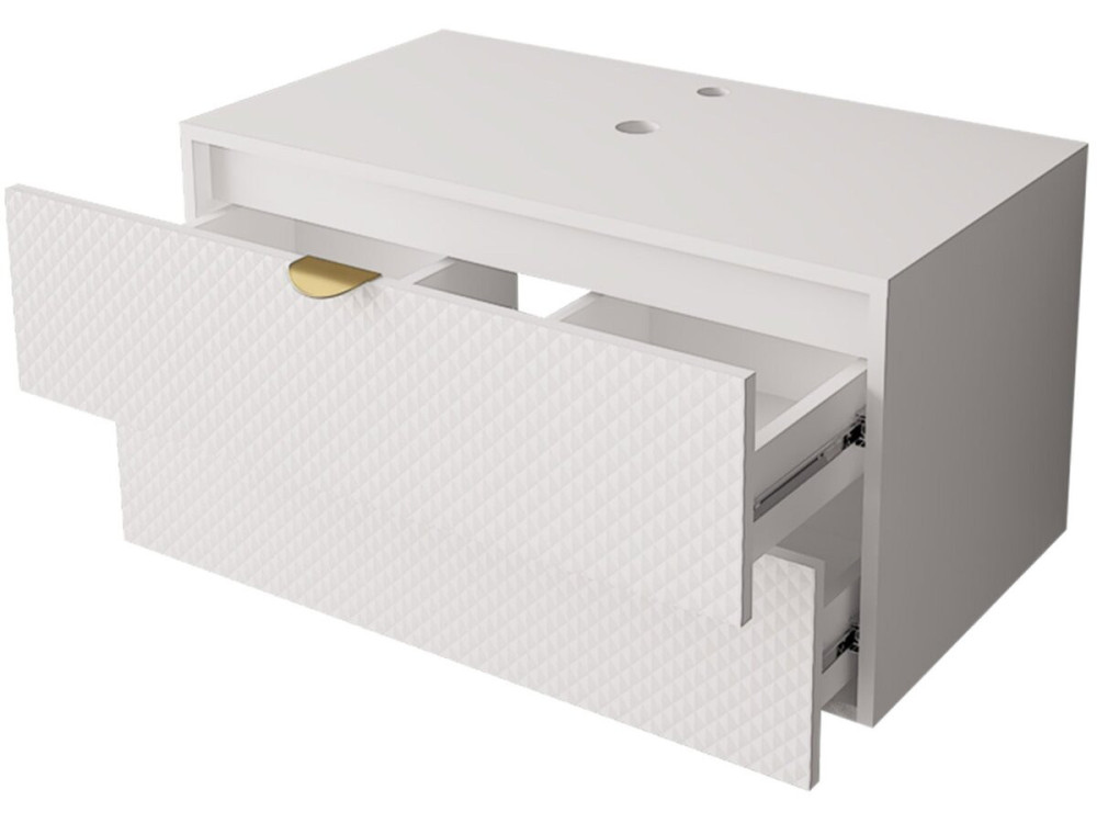 Meuble de salle de bain "Ios" - 2 pièces - Blanc