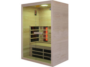 Cabine de saune infra-rouge "Venus Vital" - 2 places - 128.6 x 907 x 190 cm - Bois