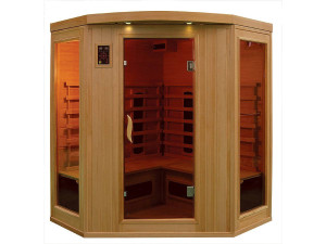 Cabine de sauna à infrarouges - 3/4 personnes - 150 x 150 x 190 cm - Bois