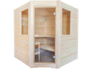 Sauna finlandais classique "Basic Corner" - 195 x 187 x 204 cm - Bois