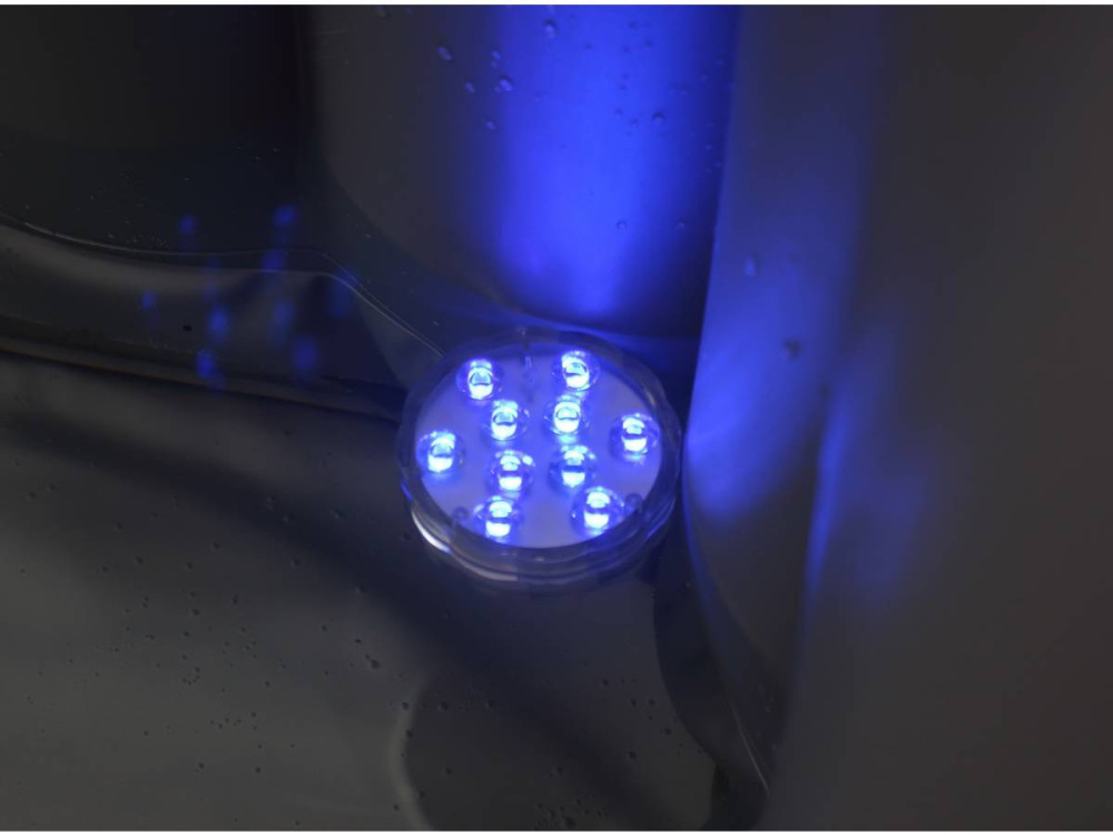 Spa gonflable avec cercle flottant LED "Nice" - 6 places - Gris/Noir