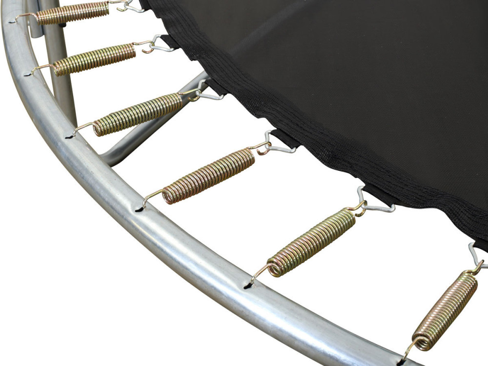 Trampoline "Yoopi" - Ø 3.05 m - Avec filet + échelle + couverture + kit d'ancrage