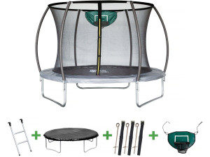 Trampoline avec filet intérieur "jumper" - Ø 3,05 - Gris