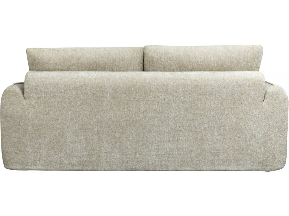 Canapé droit en tissu texturé "Silvano" - 3 places - Beige
