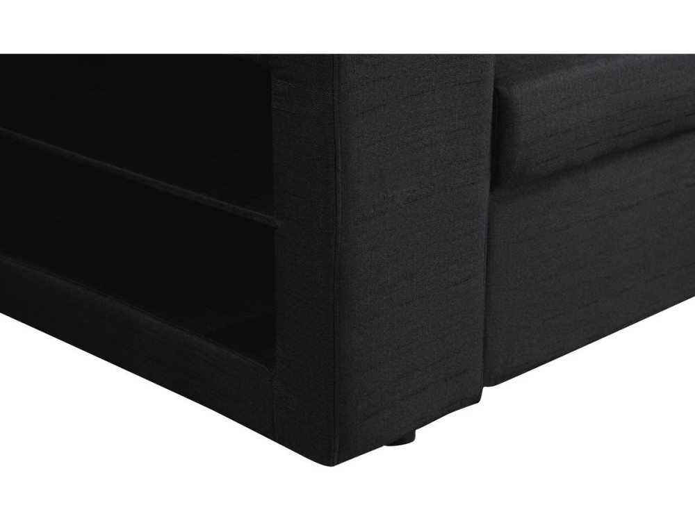 Canapé d'angle convertible/réversible "Axel" - 3 places - Noir