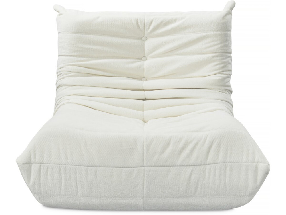 Lot de 3 chauffeuses pour canapé modulables en tissu texturé "Velasca" - Blanc