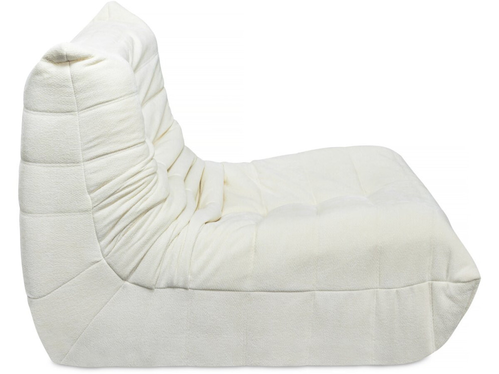 Lot de 3 chauffeuses pour canapé modulables en tissu texturé "Velasca" - Blanc