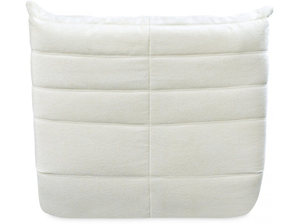 Lot de 3 chauffeuses pour canapé modulables en tissu texturé "Velasca" - Blanc