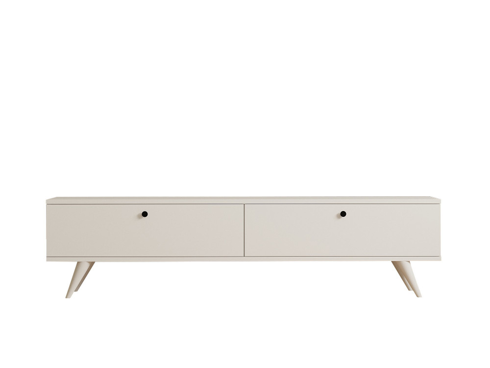 Meuble TV en bois "Paris" - 160 x 25 x 40 cm - Blanc