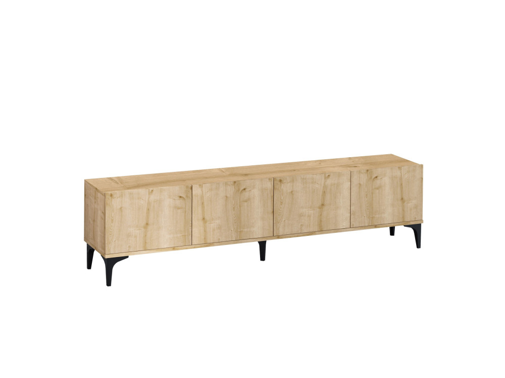 Meuble TV en bois "Nora" - 180 x 35 x 50 cm - Chêne Saphir
