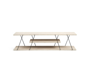 Meuble TV en bois "Canaz" - 120 x 30 x 33 cm - Beige